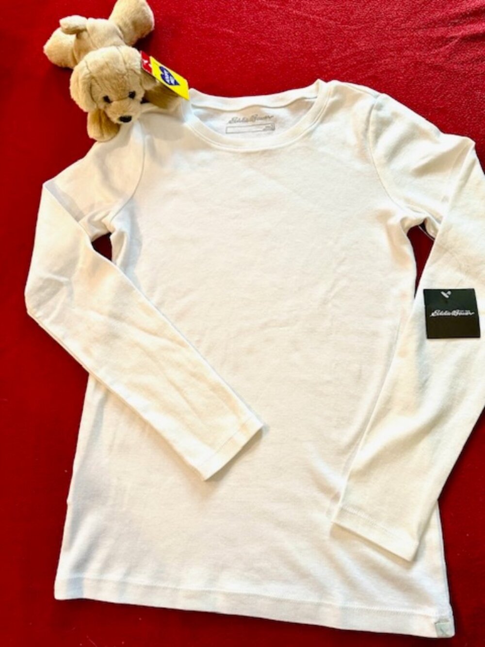 Eddie Bauer Crew Neck White Tee Shirt - Sz - S - NWT